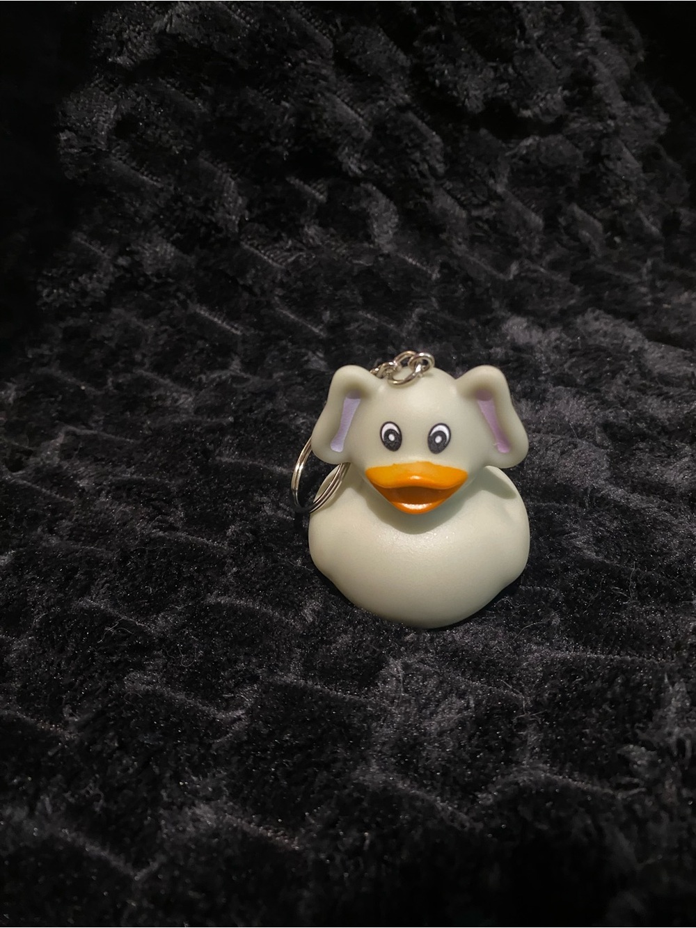 Cute Elephant-Duck Keychain in gray and Orange
